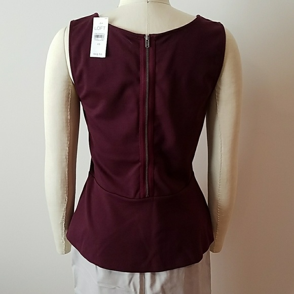 NWT LOFT peplum top - Picture 2 of 2